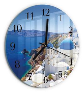 Skleněné nástěnné hodiny Santorini zsoc-fi30-00175940