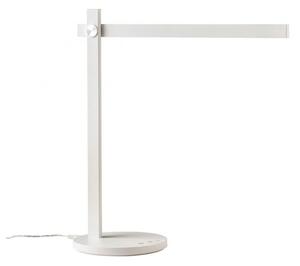 REDO Group 01-2212 Omeo, bílá lampa na pracovní stůl, 7,5W LED 3000/4500/6500K, tříkrokové stmívání, 43+40cm