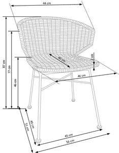 Halmar Ratanová židle K407, přírodní