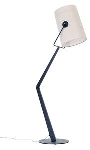 Diesel Fork floor, podlahová lampa z antracitového kovu a béžové tkaniny, 2x25W E14, výška 170,4cm