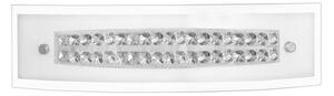Nova Luce Nástěnné svítidlo THELTA chromovaný hliník bílé sklo a křišťál E14 3x5W