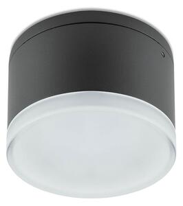 Redo Venkovní LED stropní svítidlo Akron 9W, IP54, Ø 10,8 cm Barva: Antracit