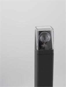 NOVA LUCE venkovní sloupkové svítidlo SELENA antracitový hliník a čirý akryl E27 1x12W 220-240V bez žárovky IP65 9492750