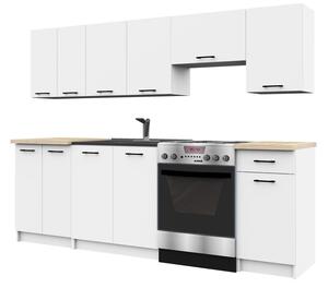 Kuchyňská sestava OLIVIA 2,4m Bílá / Dub Sonoma