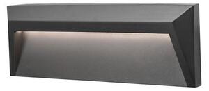 Nova Luce Venkovní nástěnné svítidlo LUTON tmavě šedý ABS LED 1.6W 3000K IP65, vč. driveru