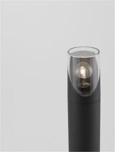 NOVA LUCE venkovní sloupkové svítidlo SELENA antracitový hliník a čirý akryl E27 1x12W 220-240V bez žárovky IP65 9492730