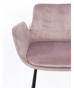 Zuiver Barová židle BRIT ZUIVER, růžová sametová 1501720