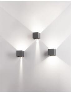 Nova Luce Venkovní nástěnné svítidlo COMO tmavě šedý hliník LED 2x3W 3000K 3000K nastavitelný úhel 0-90st. IP54