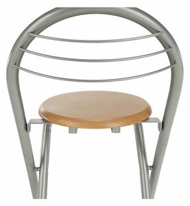 Barová židle v jednoduchém moderním provedení s chromovou konstrukcí buk BOXER