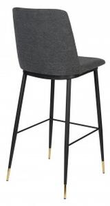 White Label Living Barová židle LIONEL ZUIVER 105 cm, tmavě šedá látková 1501714