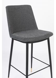 White Label Living Barová židle LIONEL ZUIVER 105 cm, tmavě šedá látková 1501714