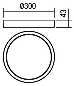 Redo 90156 Ponza, stropní venkovní svítidlo LED 18W 3000K, antracit, průměr 30cm, IP65