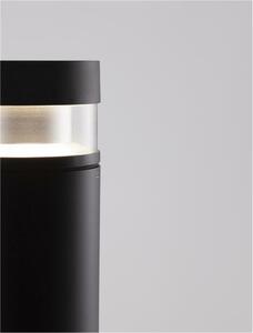 NOVA LUCE venkovní sloupkové svítidlo TALA černý hliník a akryl LED 12W 3000K 100-240V 180st. IP54 9026124