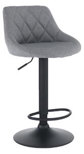 Tempo Kondela Barová židle, šedá/černá, TERKAN