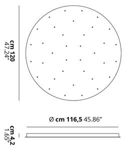 Lodes R04L36 2000 černá kulatá rozeta pro max 36 závěsů, průměr 120cm