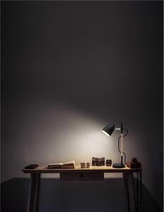 Nova Luce Stolní lampa ALINA černý kov a přírodní Dřevo E27 1x12W