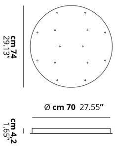 Lodes R04L14 2000 černá kulatá rozeta pro max 14 závěsů, průměr 74cm