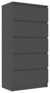 Příborník Fookne se zásuvkami - dřevotříska - 60x35x121 cm | černý