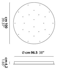 Lodes R04L24 2000 černá kulatá rozeta pro max 24 závěsů, průměr 100cm