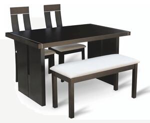 Dřevěná stolička, wenge / látka béžová, DESI