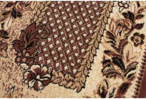 Kusový koberec PP Květiny hnědý atyp 70x200cm