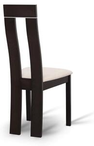 Dřevěná stolička, wenge / látka béžová, DESI