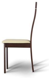 Dřevěná židle v luxusním ořechovém provedení hnědá DESI