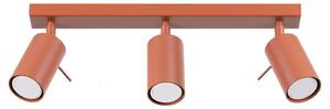 Bodové svítidlo Ring, 3x oranžové kovové stínítko, (možnost polohování)