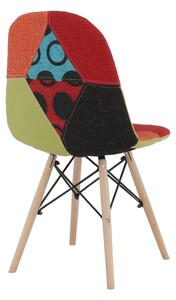 Jídelní židle, mix barev, CANDIE 2 NEW TYP 2, látka, barva: patchwork