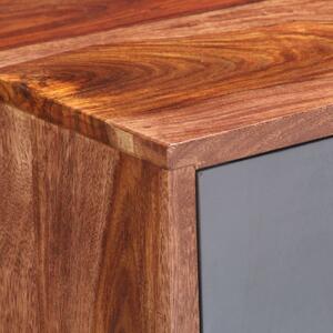 Příborník Oxness - 120x30x55 cm - masivní sheeshamové dřevo | šedý