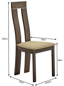 Dřevěná židle, třešeň/Magnolia látka hnědá, DESI