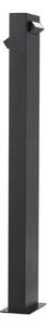 NOVA LUCE venkovní sloupkové svítidlo ZELDA černý hliník a akrylový difuzor proti oslnění LED 9W 3000K 100-240V IP65 9020924