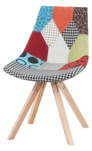 TEMPO Židle, látka patchwork / dřevo, KIMA NEW TYP 1