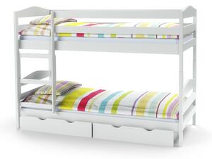 SAM bunk bed with mattresses color: white