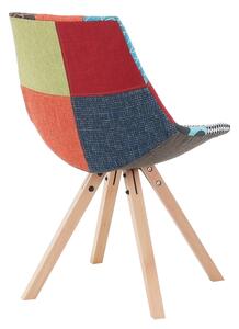 TEMPO Židle, látka patchwork / dřevo, KIMA NEW TYP 1