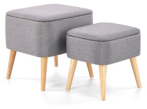 PULA set of two stools, color: grey