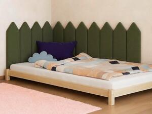 Čalouněný panel na zeď VELVET ve tvaru plotku - Béžová, 20x70 cm, Uchycení na zeď: Bez uchycení (možnost použití lepidla)