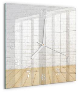 Skleněné hodiny Cihlový zskb-30x30-00089221