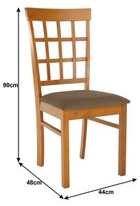 Židle, třešeň /béžovohnedá, GRID NEW