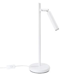 Stolní lampa Pastelo, 1x bílé kovové stínítko