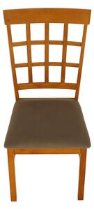 TEMPO Židle, třešeň /béžovohnedá, GRID NEW