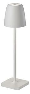 NOVA LUCE venkovní stolní lampa COLT bílý litý hliník a akryl LED 2W 3000K IP54 62st. 5V DC vypínač na těle USB kabel stmívatelné 9223415