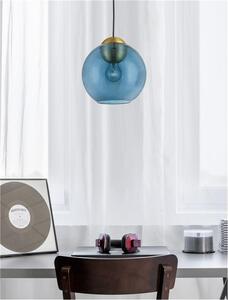 Nova Luce Závěsné svítidlo MIDORI, 24cm, E27 1x12W Barva: Modré sklo