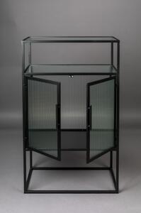 Dutchbone Skleněná vitrína DUTCHBONE BOLI 105x65 cm, černý kov 4100057