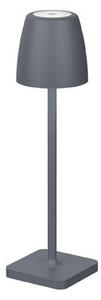 NOVA LUCE venkovní stolní lampa COLT tmavě šedý litý hliník a akryl LED 2W 3000K IP54 62st. 5V DC vypínač na těle USB kabel stmívatelné 9223413