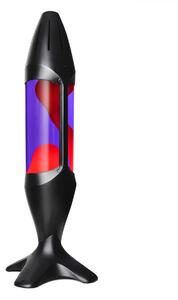 Mathmos iO Giant Black, originální lávová lampa, matně černá s fialovou tekutinou a červenou lávou, výška 78cm