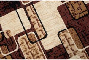 Kusový koberec PP Lines hnědý atyp 100x300cm