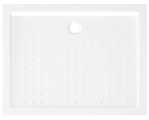 Sprchová vanička s puntíky - bílá - ABS | 90 x 70 x 4 cm