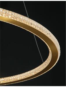 Nova Luce Závěsné LED svítidlo CILION zlatý mosazný hliník a akryl 48W 2935K stmívatelné