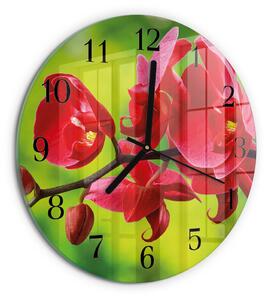 Skleněné nástěnné hodiny Orchidej zsoc-fi30-00178795